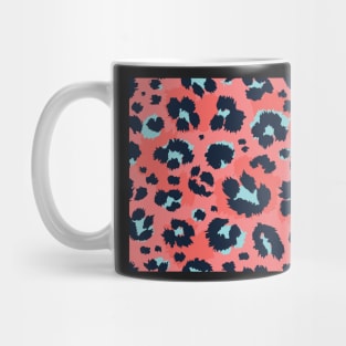 Pink And Red Leopard Animal Print Skin Mug